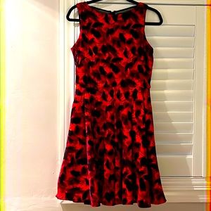 Dress fit and flare with mesh back